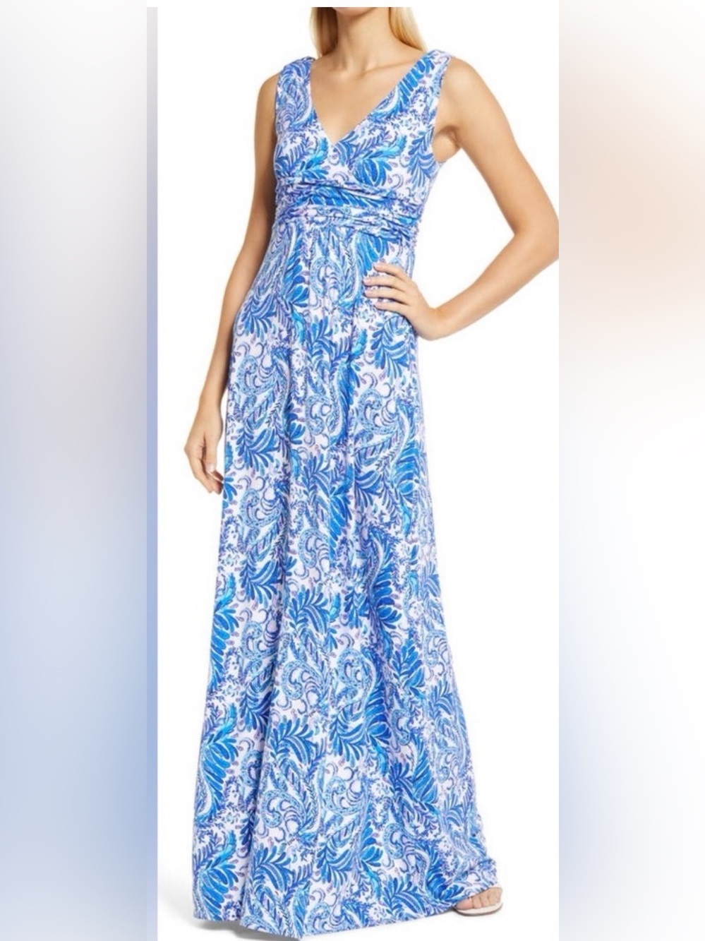 Lilly Pulitzer Sloane Maxi Dress in the "Baha Blue Bird XL - Picture 1 of 6